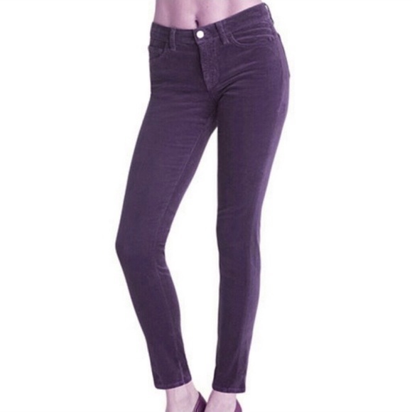 J Brand Denim - J Brand Jaipur Deep Purple Skinny Leg Mid-rise Corduroy Jeans